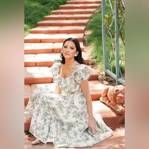 Rachel Parcell Green Floral Dress